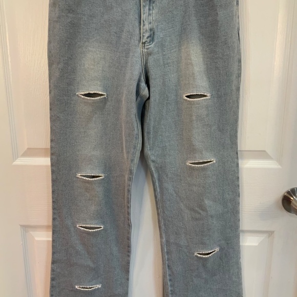 LANA ERICA RHINESTONE CUT OUT JEANS SIZE 10 - Picture 4 of 13